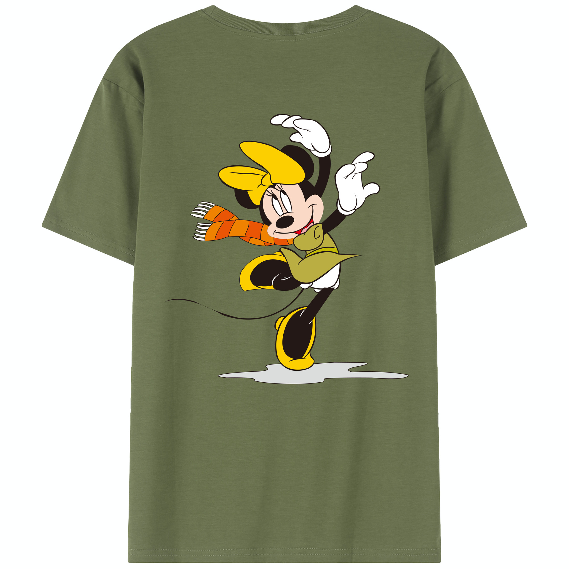 （画像用） ミッキーマウス Mickey Mouse 綿100％半袖Tシャツ（背面プリント）